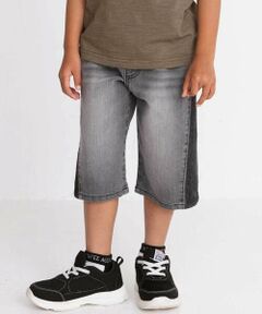 WASK / ワスク デニムパンツ | 6分丈バイカラー・ストレッチデニムパンツ(100~160cm)