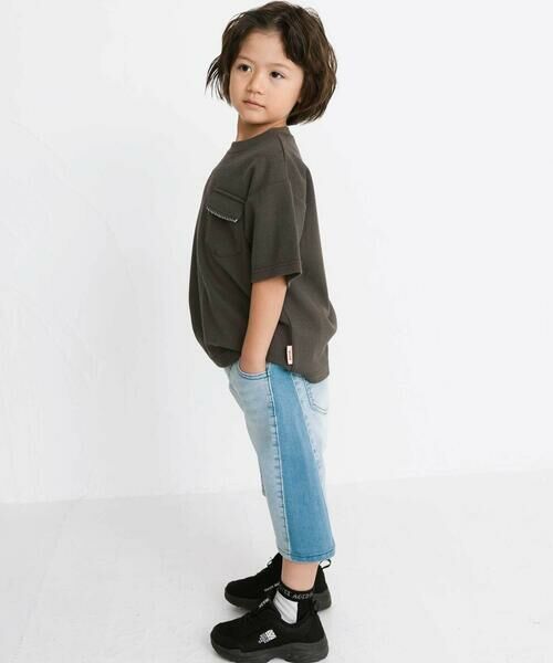 WASK / ワスク デニムパンツ | 6分丈バイカラー・ストレッチデニムパンツ(100~160cm) | 詳細3