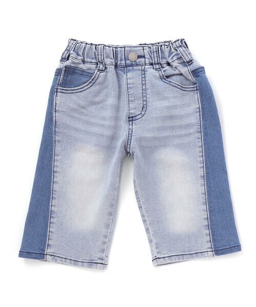 WASK / ワスク デニムパンツ | 6分丈バイカラー・ストレッチデニムパンツ(100~160cm) | 詳細4