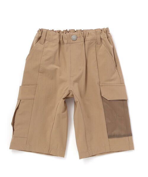 WASK / ワスク ショート・ハーフ・半端丈パンツ | 5.5丈 クライマー・メッシュポケット ナイロンパンツ(110~160cm)（ベージュ）