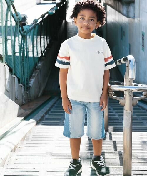 WASK / ワスク Tシャツ | 【接触冷感】ソデカラーペイント×バックロゴ クールタッチTシャツ(110~160cm) | 詳細2