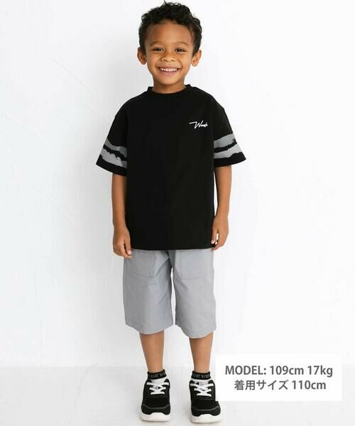 WASK / ワスク Tシャツ | 【接触冷感】ソデカラーペイント×バックロゴ クールタッチTシャツ(110~160cm) | 詳細13