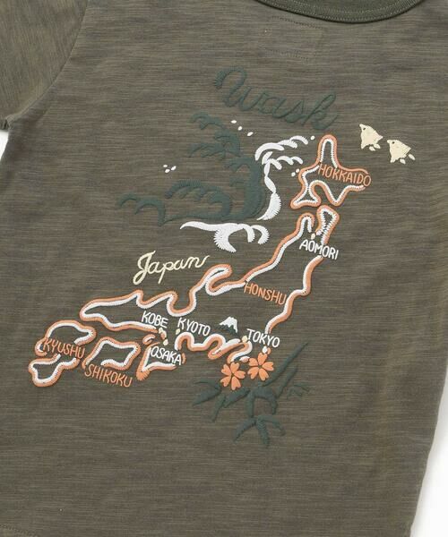 WASK / ワスク Tシャツ | アーカイブ日本地図スラブTシャツ(90~160cm) | 詳細14