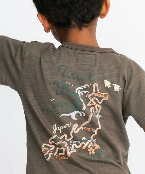 WASK / ワスク Tシャツ | アーカイブ日本地図スラブTシャツ(90~160cm) | 詳細6