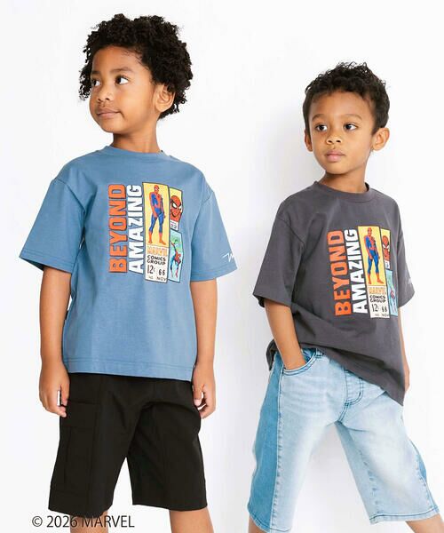 WASK / ワスク Tシャツ | 【スパイダーマン】コミックプリントBIGTシャツ(100~160cm) | 詳細2