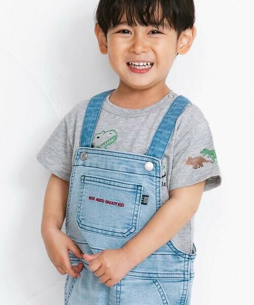 WASK / ワスク サロペット・オールインワン | ロゴ刺しゅうストレッチデニムオーバーオール(80〜100cm） | 詳細2