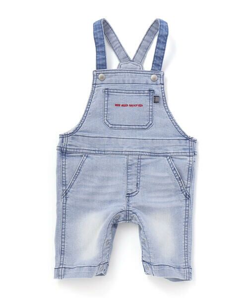 WASK / ワスク サロペット・オールインワン | ロゴ刺しゅうストレッチデニムオーバーオール(80〜100cm） | 詳細3