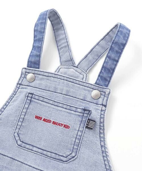WASK / ワスク サロペット・オールインワン | ロゴ刺しゅうストレッチデニムオーバーオール(80〜100cm） | 詳細5