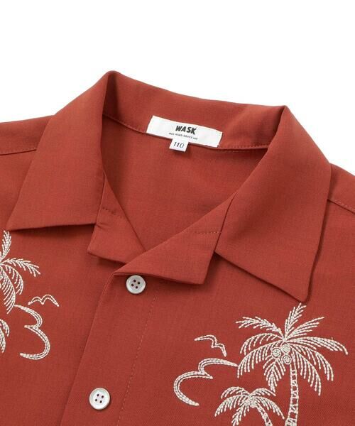 WASK / ワスク シャツ・ブラウス | パームステッチロゴ オープンアロハシャツ(110~160cm) | 詳細9