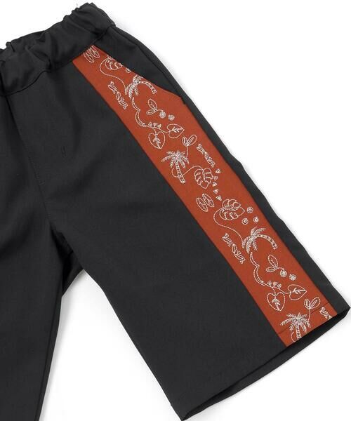 WASK / ワスク ショート・ハーフ・半端丈パンツ | 5.5分丈 パームステッチバイカラー トロストレッチパンツ(110~160cm) | 詳細10