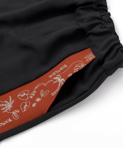 WASK / ワスク ショート・ハーフ・半端丈パンツ | 5.5分丈 パームステッチバイカラー トロストレッチパンツ(110~160cm) | 詳細8