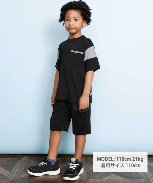 WASK / ワスク ショート・ハーフ・半端丈パンツ | 【接触冷感】5.5分丈 ナイロンフラップポケットパンツ(100~160cm) | 詳細1