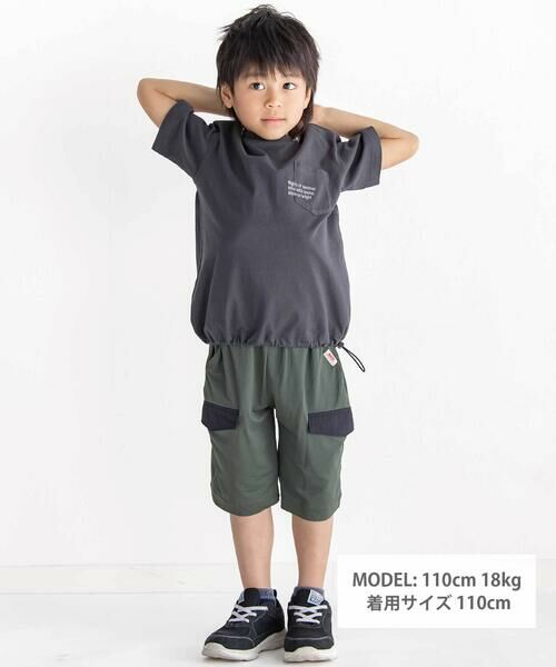 WASK / ワスク ショート・ハーフ・半端丈パンツ | 【接触冷感】5.5分丈 ナイロンフラップポケットパンツ(100~160cm) | 詳細7