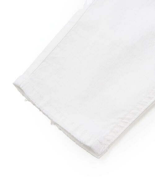 WASK / ワスク ショート・ハーフ・半端丈パンツ | 【接触冷感】６分丈ロゴパッチ ホワイトストレッチデニム(110~160cm) | 詳細11