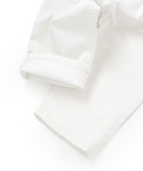 WASK / ワスク ショート・ハーフ・半端丈パンツ | 【接触冷感】６分丈ロゴパッチ ホワイトストレッチデニム(110~160cm) | 詳細12