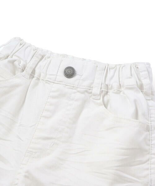 WASK / ワスク ショート・ハーフ・半端丈パンツ | 【接触冷感】６分丈ロゴパッチ ホワイトストレッチデニム(110~160cm) | 詳細5