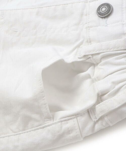 WASK / ワスク ショート・ハーフ・半端丈パンツ | 【接触冷感】６分丈ロゴパッチ ホワイトストレッチデニム(110~160cm) | 詳細6