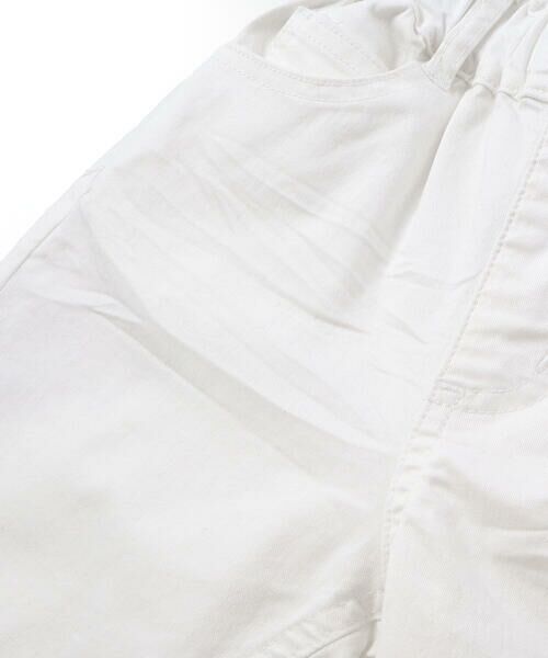 WASK / ワスク ショート・ハーフ・半端丈パンツ | 【接触冷感】６分丈ロゴパッチ ホワイトストレッチデニム(110~160cm) | 詳細7