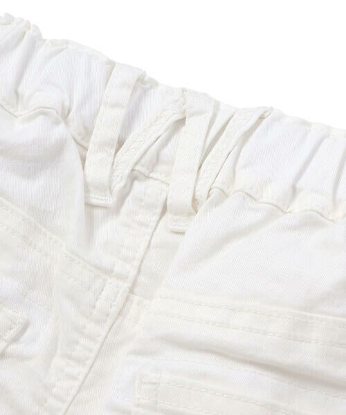 WASK / ワスク ショート・ハーフ・半端丈パンツ | 【接触冷感】６分丈ロゴパッチ ホワイトストレッチデニム(110~160cm) | 詳細8