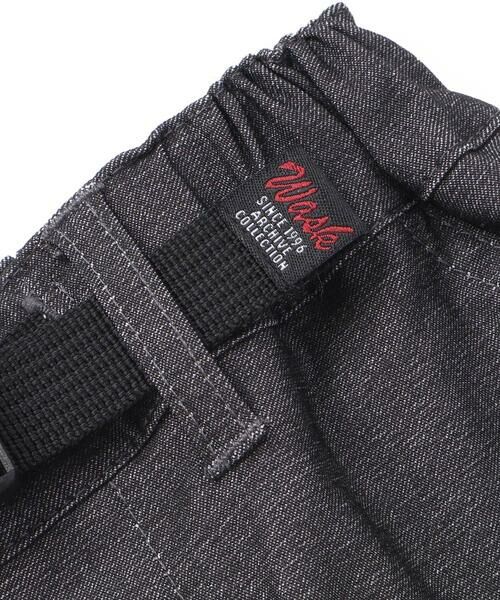 WASK / ワスク ショート・ハーフ・半端丈パンツ | 5.5分丈 ベルトロゴストレッチツイルパンツ | 詳細5