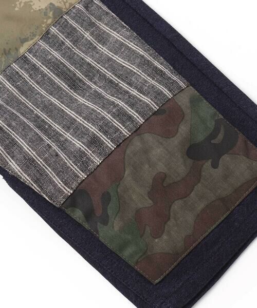 WASK / ワスク ショート・ハーフ・半端丈パンツ | インディゴ×迷彩ストレッチ6分丈パンツ(110~160cm) | 詳細10