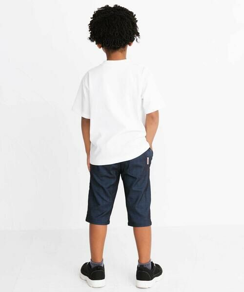 WASK / ワスク ショート・ハーフ・半端丈パンツ | インディゴ×迷彩ストレッチ6分丈パンツ(110~160cm) | 詳細3