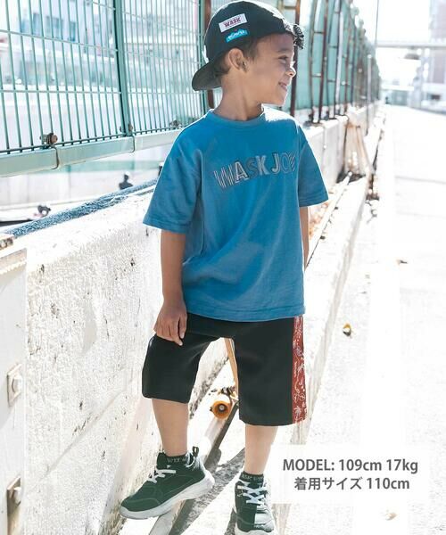 WASK / ワスク Tシャツ | 【接触冷感】刺しゅう風ロゴプリントBIGTシャツ(110~160cm) | 詳細1