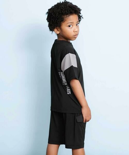 WASK / ワスク Tシャツ | 【接触冷感】バイカラーポケットテープBIGTシャツ(110~160cm) | 詳細3