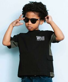 WASK / ワスク Tシャツ | 【接触冷感】メッシュ切替 ビッグシルエットTシャツ(110~160cm)