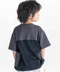 WASK / ワスク Tシャツ | 【接触冷感】メッシュ切替 ビッグシルエットTシャツ(110~160cm)