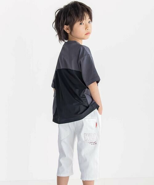 WASK / ワスク Tシャツ | 【接触冷感】メッシュ切替 ビッグシルエットTシャツ(110~160cm) | 詳細8