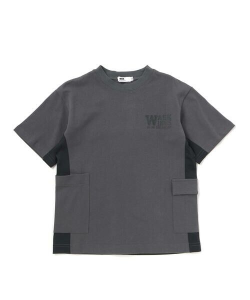 WASK / ワスク Tシャツ | 【接触冷感】メッシュ切替 ビッグシルエットTシャツ(110~160cm) | 詳細10