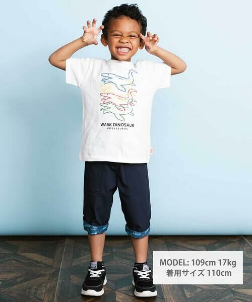 WASK / ワスク Tシャツ | 【速乾】カラフル恐竜プリントTシャツ(80~140cm) | 詳細1
