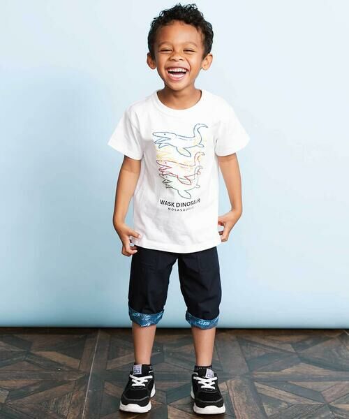 WASK / ワスク Tシャツ | 【速乾】カラフル恐竜プリントTシャツ(80~140cm) | 詳細2