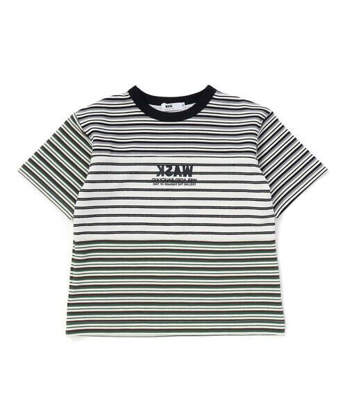 WASK / ワスク Tシャツ | マルチボーダー切り替えTシャツ(110~160cm) | 詳細3