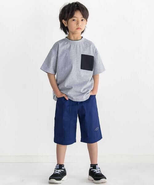 WASK / ワスク ショート・ハーフ・半端丈パンツ | 5.5分丈 ロゴ刺しゅうストレッチペインターパンツ(110~160cm) | 詳細2