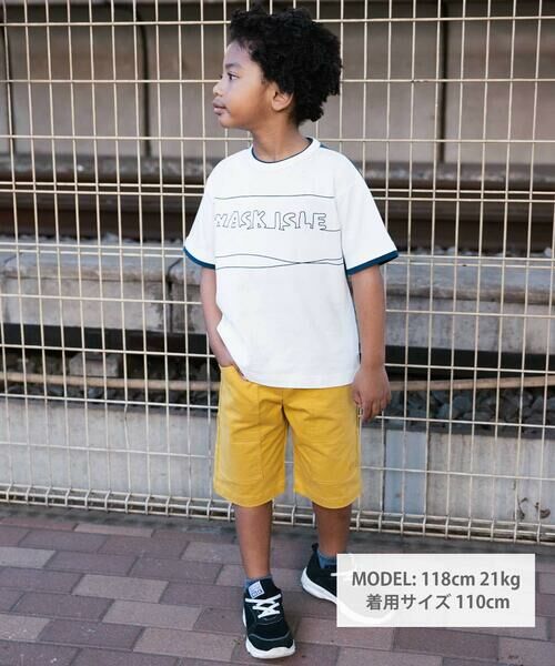 WASK / ワスク Tシャツ | 【速乾】レイヤード風  バイカラー BIG  半袖Tシャツ(110~160cm) | 詳細1