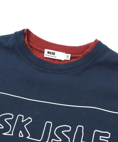 WASK / ワスク Tシャツ | 【速乾】レイヤード風  バイカラー BIG  半袖Tシャツ(110~160cm) | 詳細9
