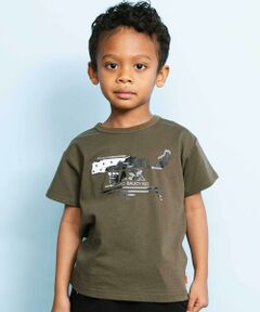 WASK / ワスク Tシャツ | 【接触冷感】WASKマーク ブラッシュタッチ プリント Tシャツ (100~160cm)