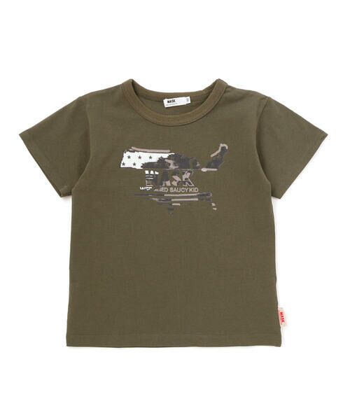 WASK / ワスク Tシャツ | 【接触冷感】WASKマーク ブラッシュタッチ プリント Tシャツ (100~160cm) | 詳細3