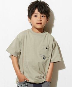 WASK / ワスク Tシャツ | 【接触冷感】コードポケット カレッジロゴ BIG半袖Tシャツ(110~160cm)