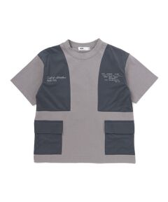 WASK / ワスク Tシャツ | 【接触冷感】メッシュ切替 ロゴBIGTシャツ(110~160cm)