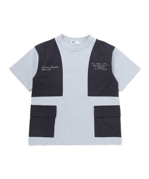 WASK / ワスク Tシャツ | 【接触冷感】メッシュ切替 ロゴBIGTシャツ(110~160cm) | 詳細3