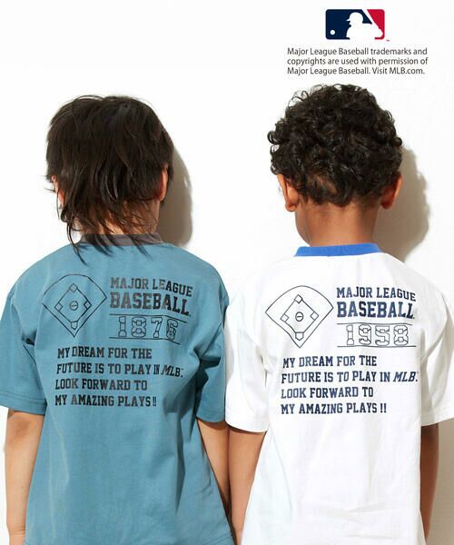 WASK / ワスク Tシャツ | 【MLB】 モチーフ VネックTシャツ(100~160cm) | 詳細4