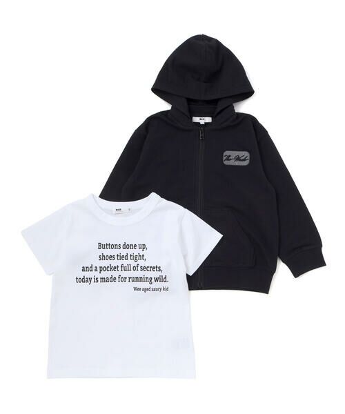 WASK / ワスク その他トップス | 2WAYフードパーカー&ロゴ半袖Tシャツセット(110~160cm) | 詳細5