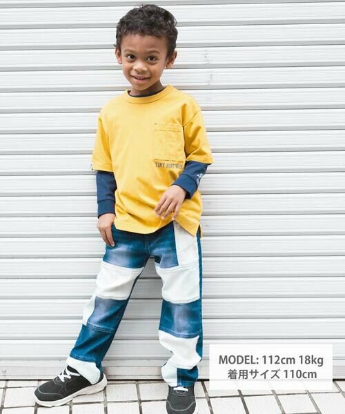 WASK / ワスク その他トップス | ワークポケット半袖Tシャツ&袖ロゴロンTセット(100~160cm) | 詳細1