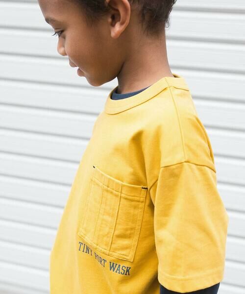 WASK / ワスク その他トップス | ワークポケット半袖Tシャツ&袖ロゴロンTセット(100~160cm) | 詳細3