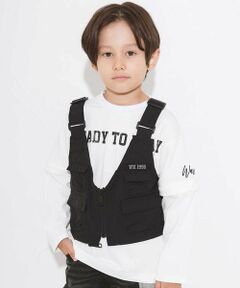 WASK / ワスク その他トップス | ベスト⇔バッグ 2WAYハンティングベスト＆長袖Tシャツセット(110~160cm)