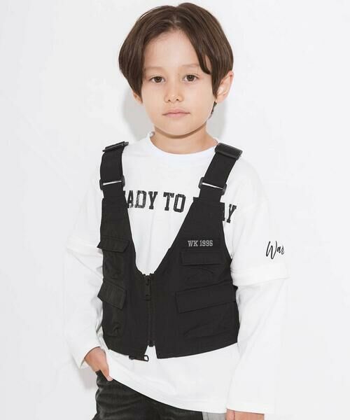 WASK / ワスク その他トップス | ベスト⇔バッグ 2WAYハンティングベスト&長袖Tシャツセット(110~160cm) | 詳細4