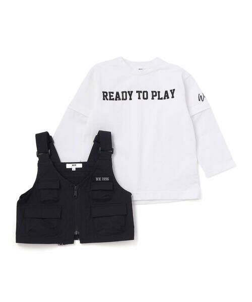 WASK / ワスク その他トップス | ベスト⇔バッグ 2WAYハンティングベスト&長袖Tシャツセット(110~160cm) | 詳細7